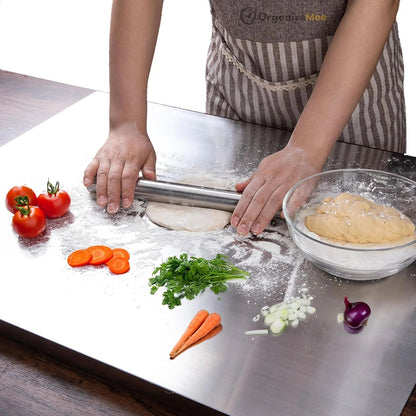 Scratch Less Stainless Steel Kitchen Chopping Board 41 x 31 Cm (Big Size)